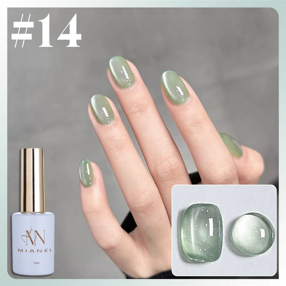 MN 10ML 1-16PCS Moonlight Ballet Magnet Cat Eye Nail Polish Gel Nude Pink Style With Gold Glass Beads Cat Eye Look Nail Polish