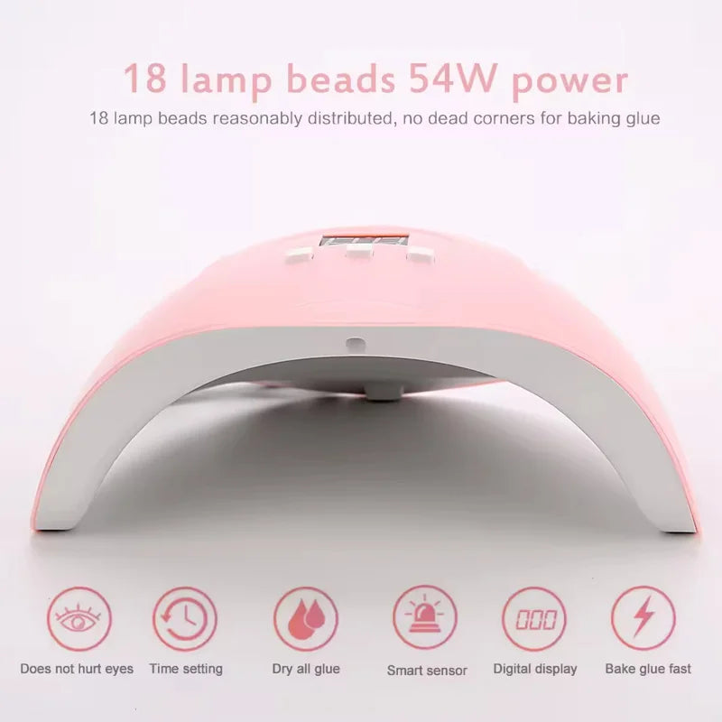 Hot Nail Dryer Machine Portable USB Cable Home Use Nail Lamp For Drying Curing Nails Varnish with 18pcs Beads UV LED Lamp