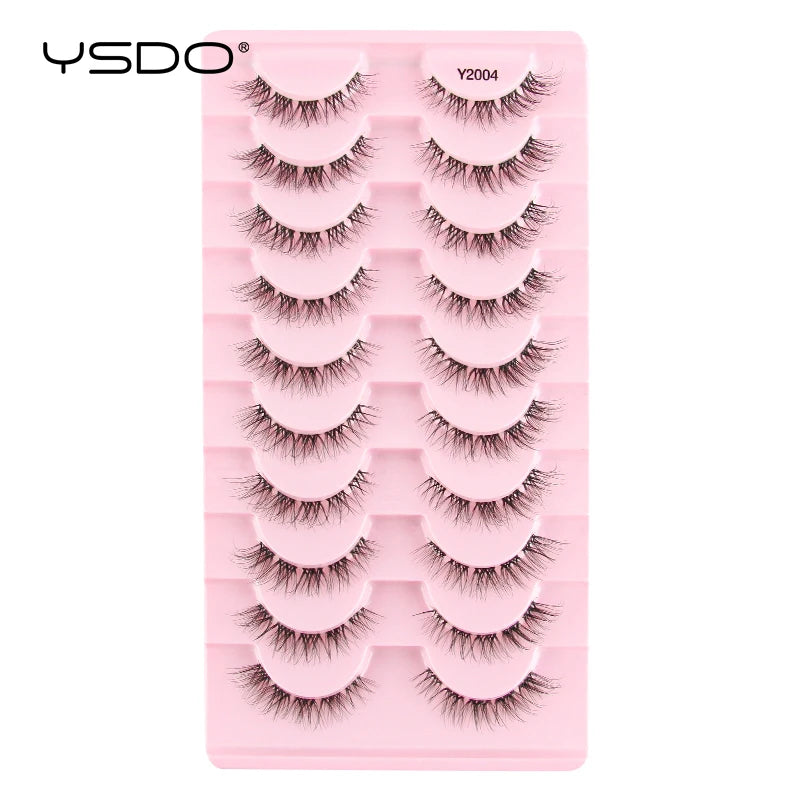 YSDO 5/10 Pairs Natural Eyelash Extension Hand Made Maquilagem Fluffy Fake Half Lashes Soft 3D Mink Lashes Makeup Faux Cilios