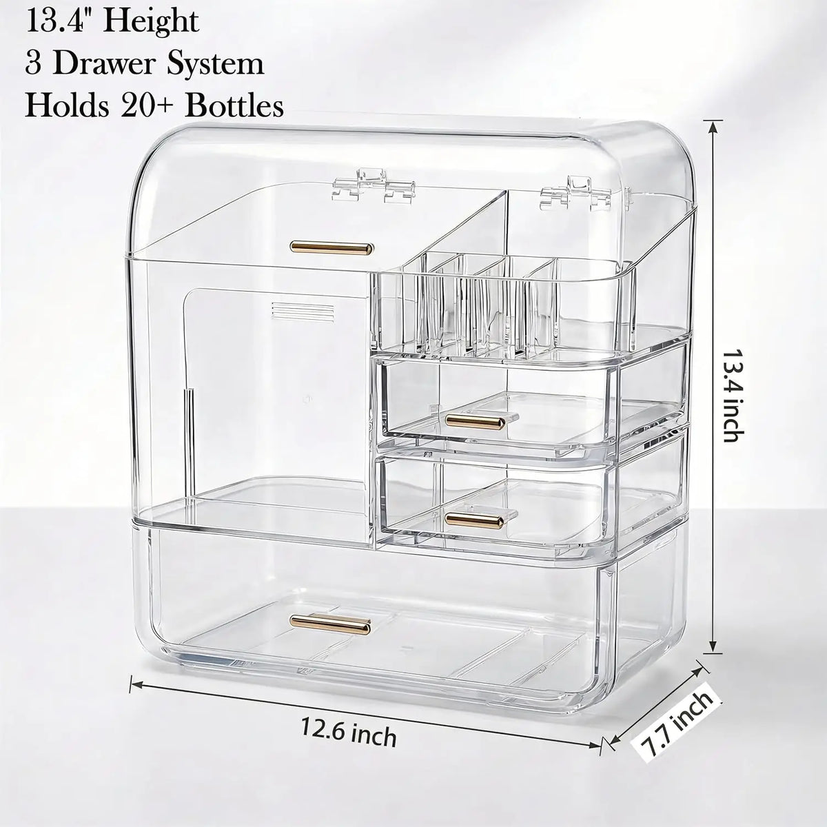 2026 New Cosmetic Storage Box Transparent Integrated Acrylic Eyebrow Pencil Lipstick Skincare Storage Organizer
