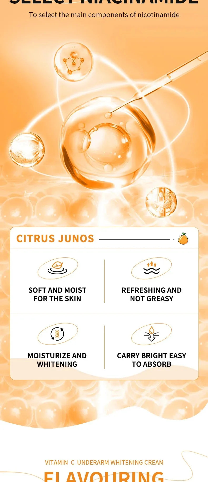 Brightening Body Vitamin C Care Underarm Cream Knee Buttocks Private Bleach Remove Melanin Pigmentation Improve Nourish Skin