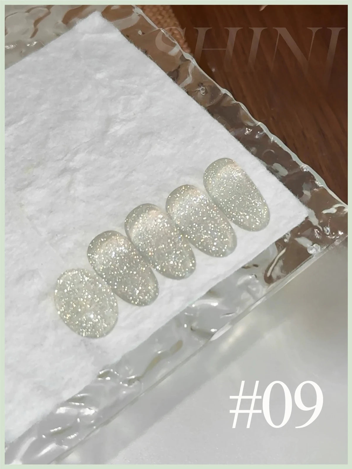 MN 1-9PCS Pink Blue White Green Color Series Gel Nail Polish With Strobe Glitter Brocade Diamond Gel Polish