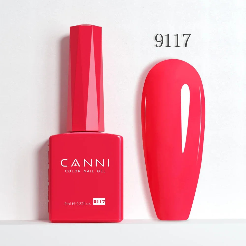 CANNI Christmas Color Gel Polish 9ml Hema Free TPO Free Nail Gel Polish Winter Colors Semi Permanent Gel Super Texture Brush