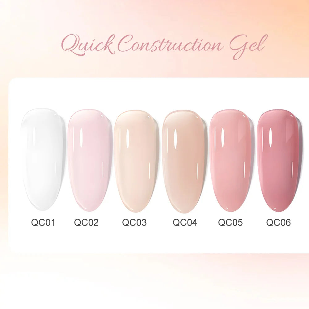 VENALISA Quick Construction Gel Jelly Color Semi Transparent Nail Gel Polish Fast Construction Soak Off UV LED Nude Pink Gel 7.5