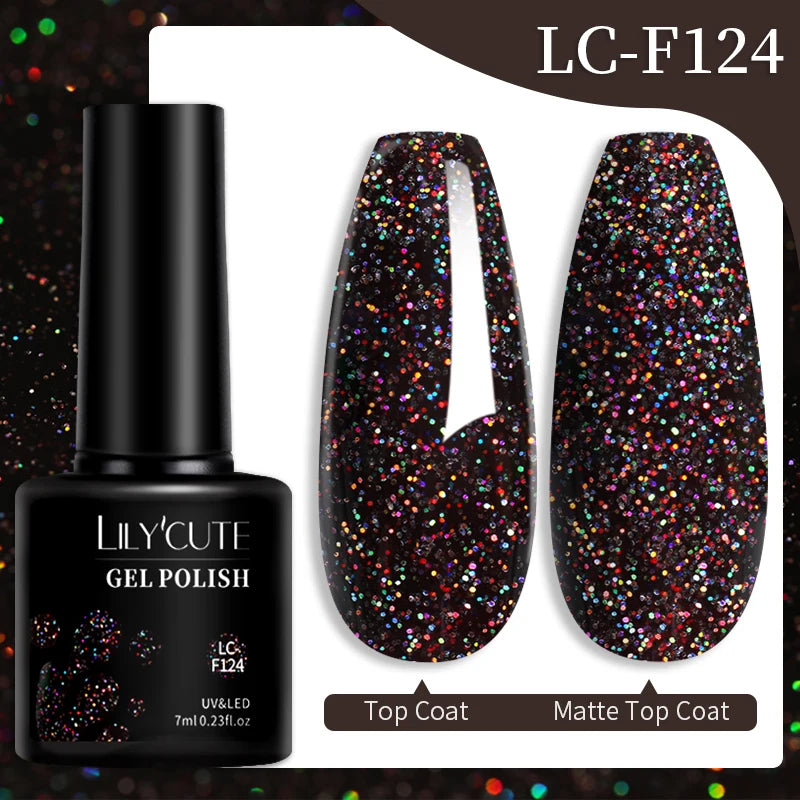 LILYCUTE 7ml Top Coat Function Gel Nail Polish Semi-permanent Soak off Reinforcement Base Gel For Nails Tools Gel Varnish