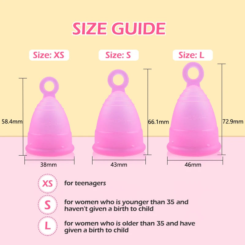Period Menstrual Bowls For Menstruation Antispill Medical Grade Menstrual Cups Medical Silicone Women's Menstrual Collector