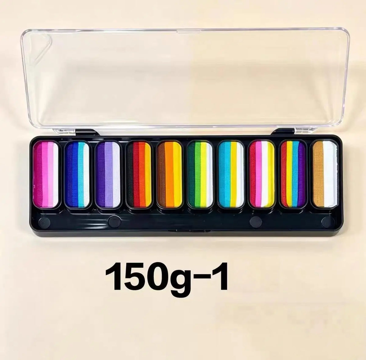 12 Color Rainbow Split Kit Face Paint Palette With Brushes For Kids Face and Body DIY Paint Palette Christmas Halloween Cosplay