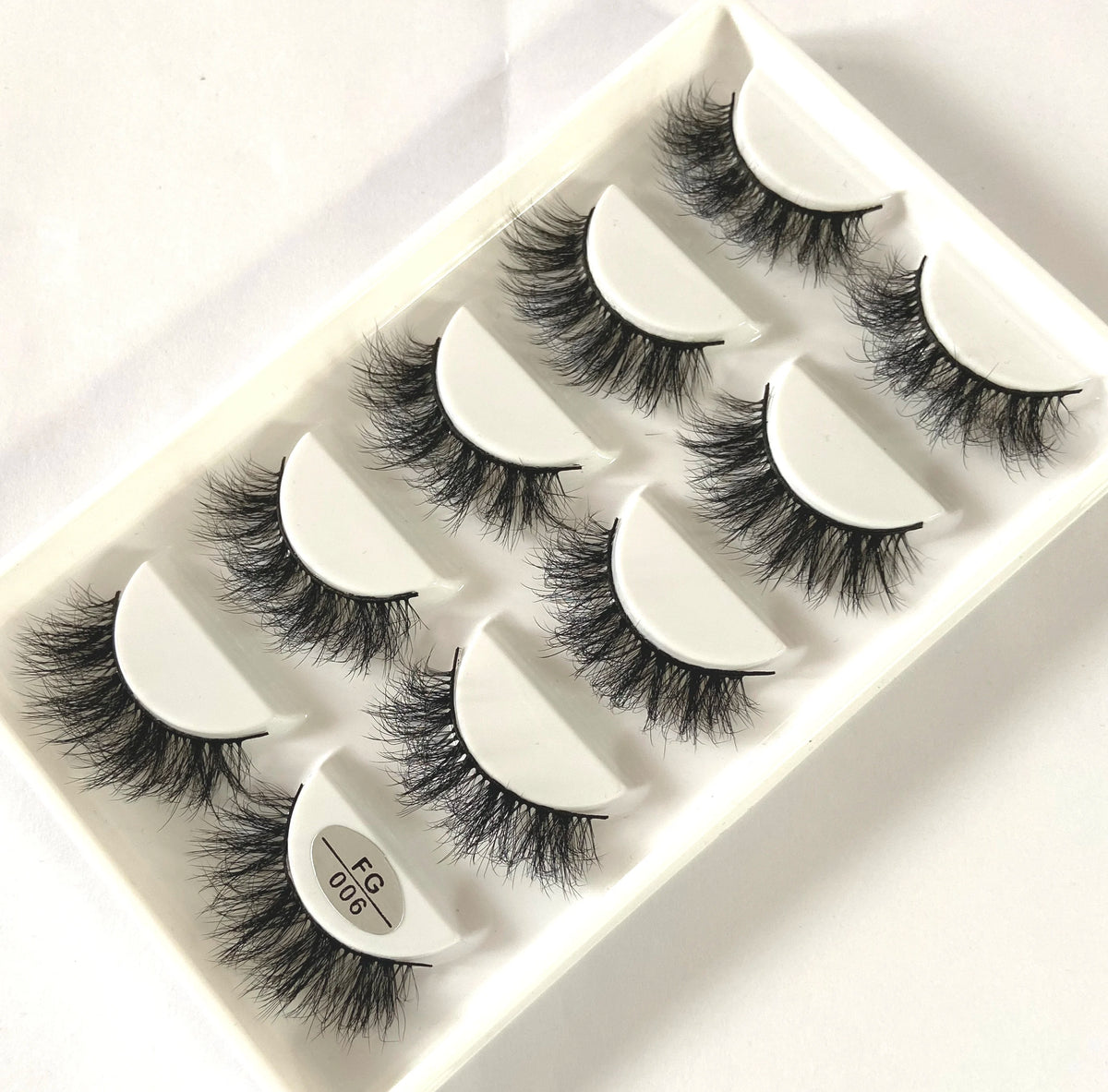 HBZGTLAD 5Pairs Handmade Mink Lashes Short False Eyelashes Dense Natural Long Messy Eye Lashes Reusable Stage Makeup Eyelashes