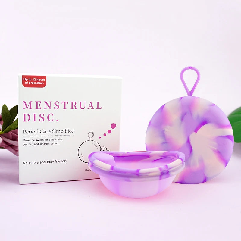 Soft Silicone Lady Cup Reusable certified Disc Accessories Bowls With Storage Case Kit Women Health Care Feminine Hygiene