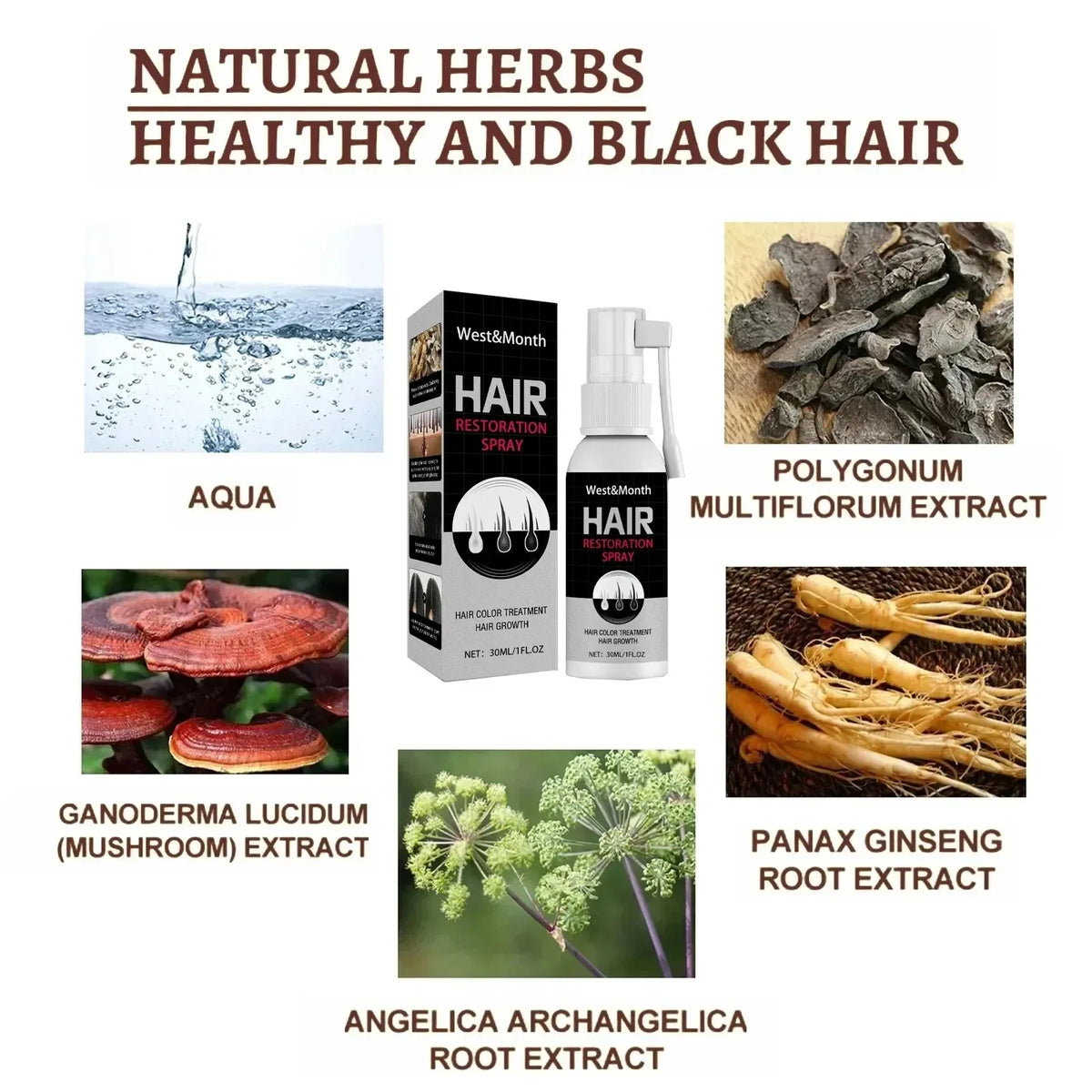 White To Black Gray White Hair Serum Natural Color Repair Nourishessence Anti-gray Care For Men Women *5&JI^