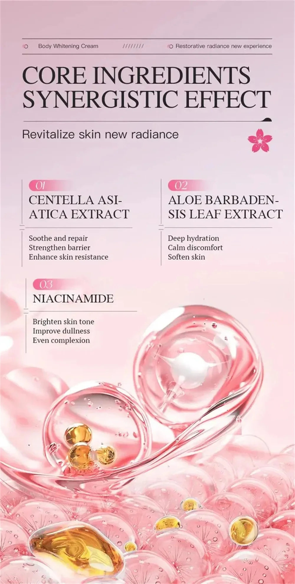 Body Whitening Cream Arms Thighs Underarm Knees Whitening Essence Cream Brighten Moisturizing Body Korean Skin Care Products New
