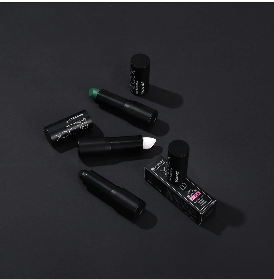 Black Eye Face Body Paint Stick Cream Eyeblack Tube Black Body Painting Sticks for Halloween Cosplay Joker Makeup