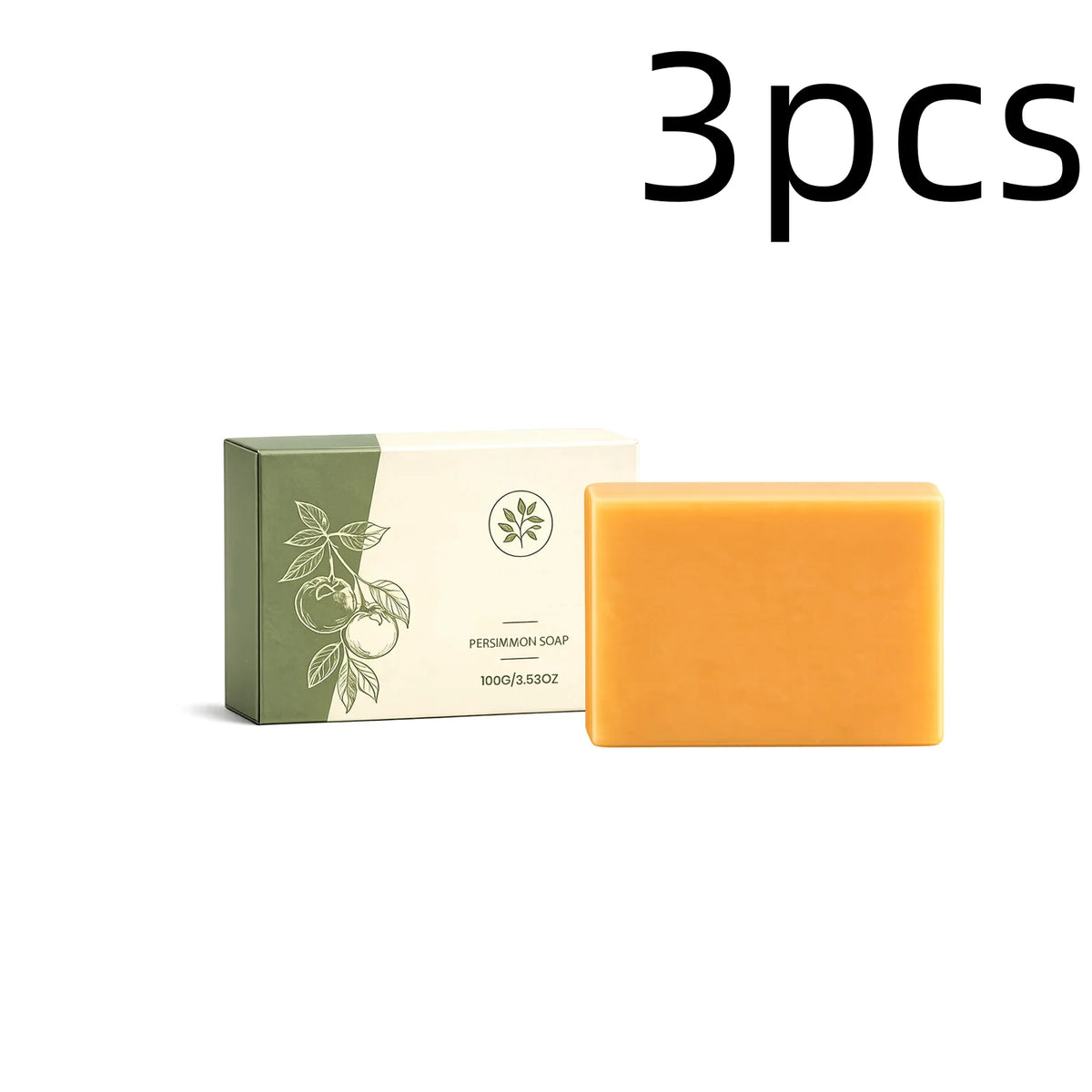 Persimmon Extract Soap Deeply Cleaning Moisturizing Nourishing Skin Rich Foam Refreshing Fragrance Skin Friendly Body Wash Soap