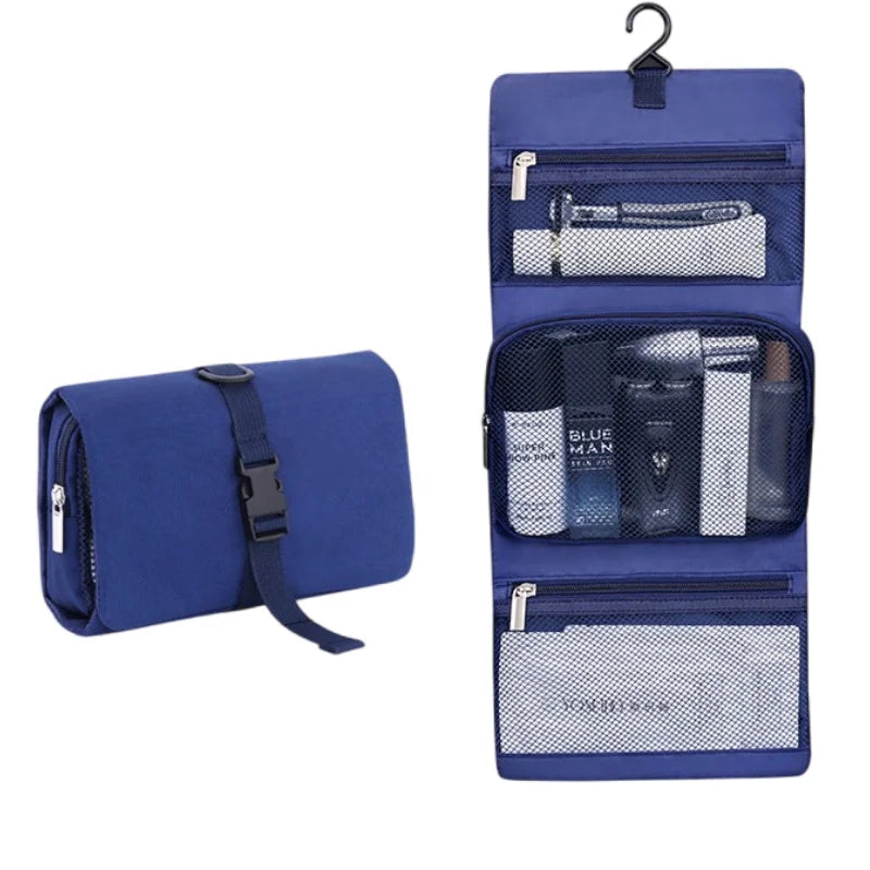 Foldable Toiletry Bag Organizer Hanging Storage Bags Bathroom Makeup Case Cosmetic Bag For Business Men Travel Organizers