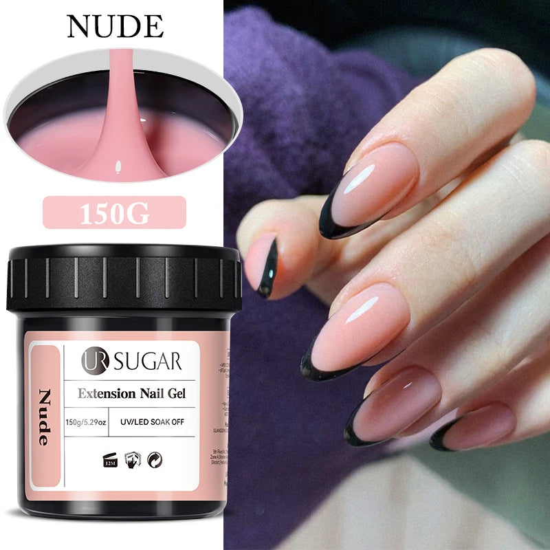 UR SUGAR 150g Extension Jelly Nude Pink Rose Red Quick Extension Gel Nail Polish Nail Extension UV LED Manicure Soak Off