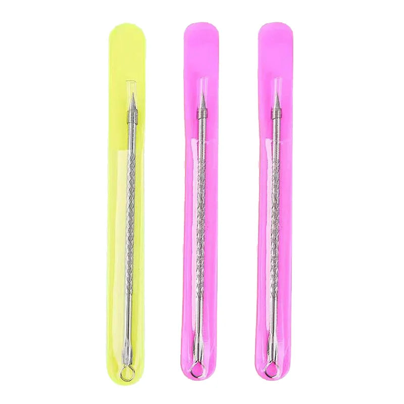 1/2Pcs Blackhead Comedone Acne Pimple Blemish Extractor Remover Stainless Steel Needles Remove Tools Face Skin Care Pore Cleaner