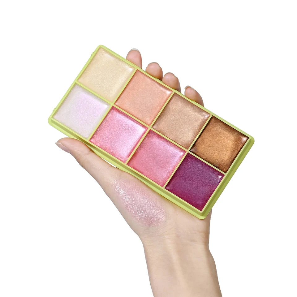 8 Shades Eyebrow Blush Palette With 3Pcs Makeup Brushes  Matte Shimmer Shadow Long Lasting Cosmetics Halloween Makeup Set