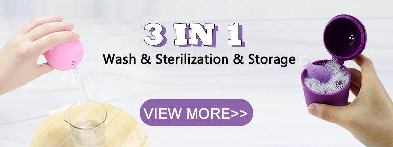 Menstrual Disc Woman Personal Health Set Medical Silicone Menstrual Disk With Intimate Wash