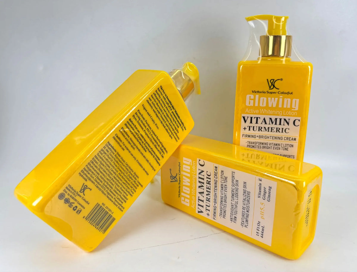 Natural  Vitamin C Turmeric Brightening Body Lotion, Reduce Blemish, Acne, Smooth ,Glowing & Hydration Cream, For All Skin Types