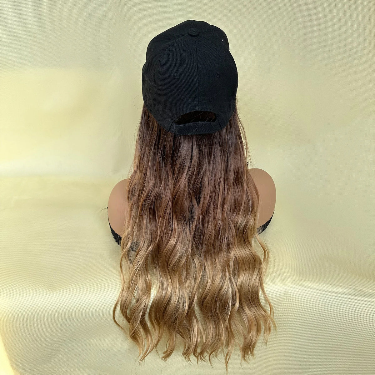Baseball Hat Hooded Wig Hat Wig Wavy Curl Wig Synthetic Wig Beginners Friendly Heat Resistant Natural Looking For Daily Use