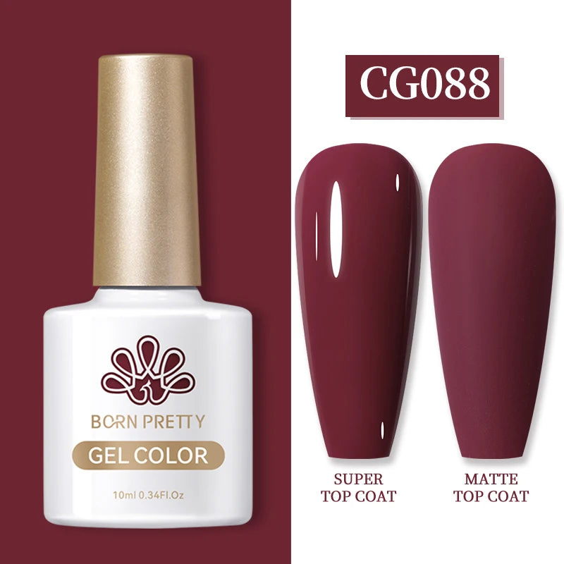 BORN PRETTY 10ml Gel Nail Polish Gel 130 Colors Semi Permanent Solid Nail Gel Varnish Soak Off UV Gel for Base Top Coat