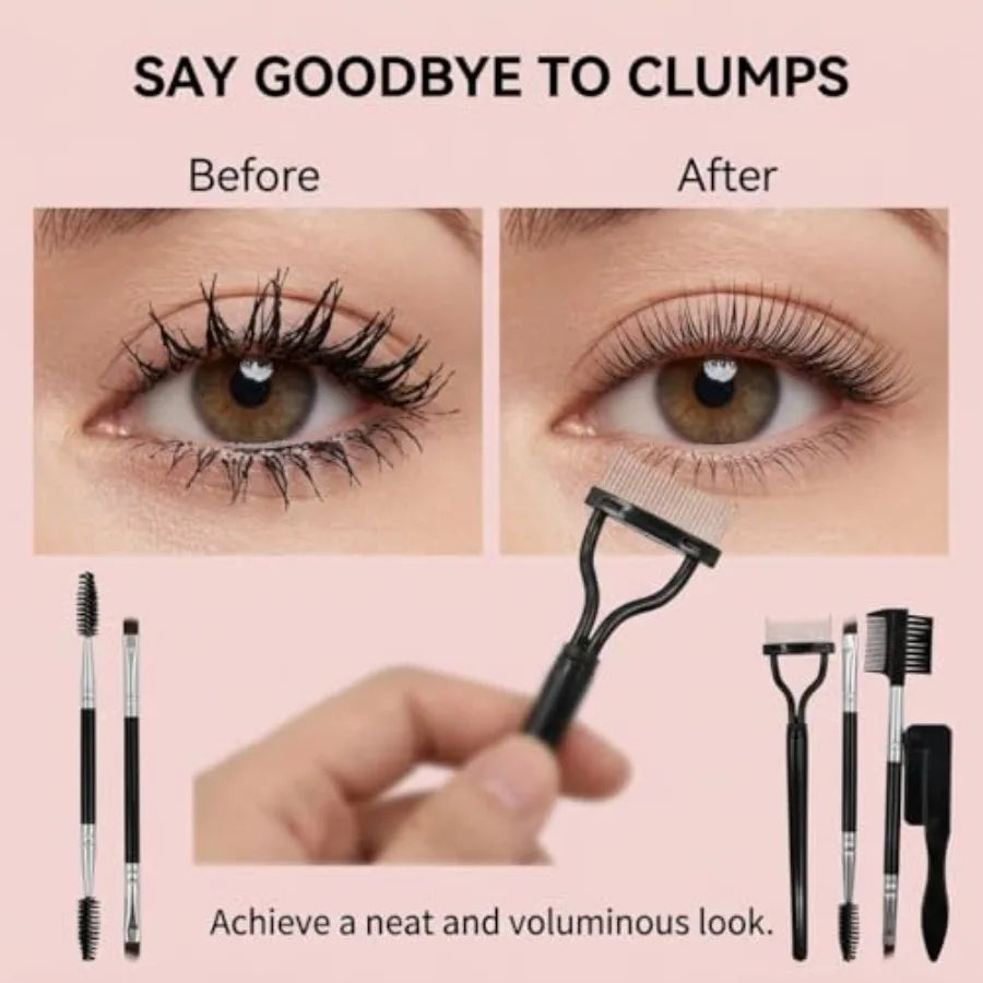 4 PCS Lash Applicator Tool Kit, Professional Eyelash Tweezers for DIY Lash Clusters, Stainless Steel Lash Comb and Separator To