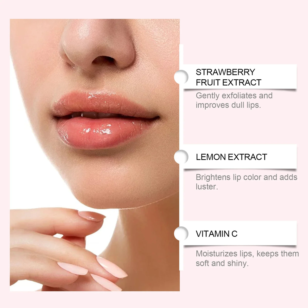 Strawberry Mint Lip Exfoliator Sea Salt Scrub Gentle Polishing For Chapped Peeling Lips Smoothing Lip Prep Before Lipstick