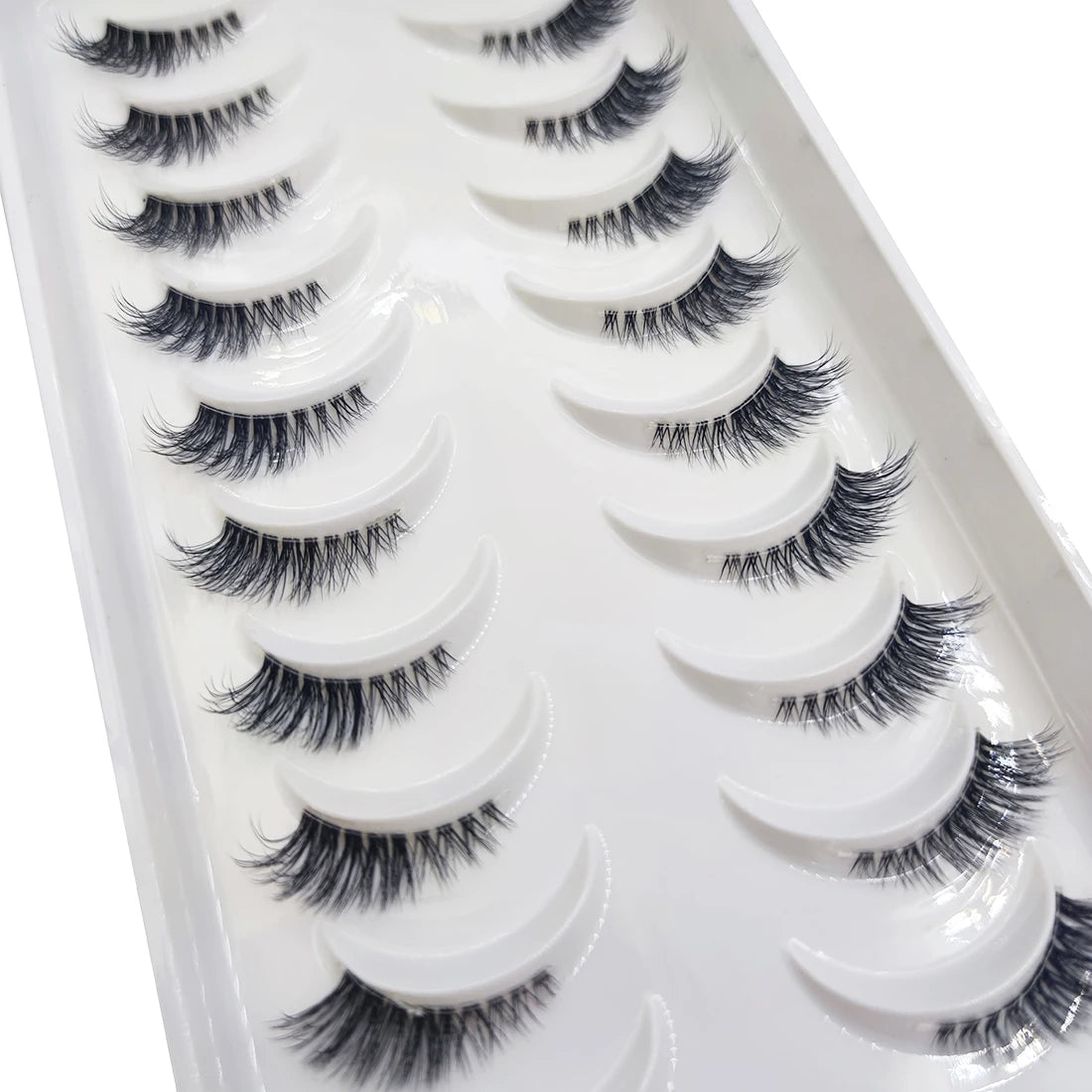 20 Style 10 Pairs Natural 3d Mink Lashes Soft False Eyelashes Cross Messy Dense Eye Lashes Extension Makeup Faux Cils Maquillaje