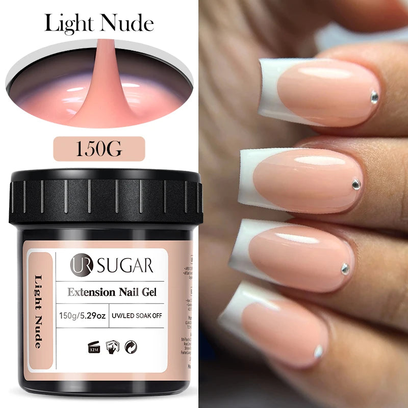 UR SUGAR 150g Extension Jelly Nude Pink Rose Red Quick Extension Gel Nail Polish Nail Extension UV LED Manicure Soak Off