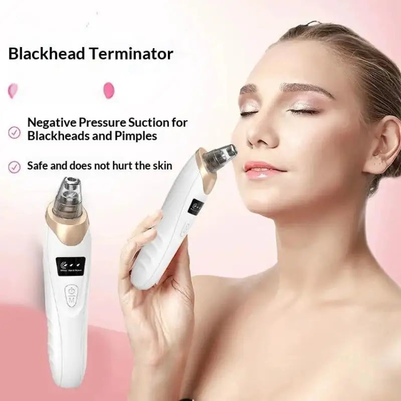 1Set Electric Facial Blackhead Vacuum Remover Deep Pore Cleansing Tool For Skin Care Pore Refining Cleansing Beauty Tool`~