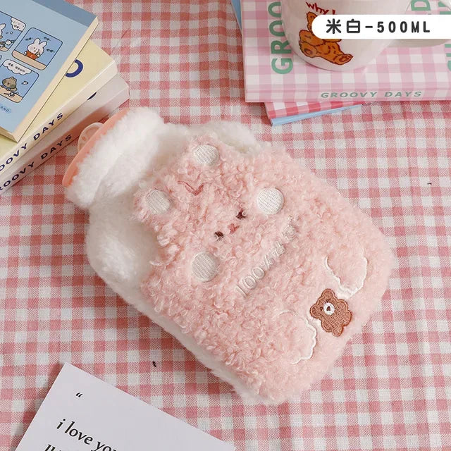 Cute Large Warmer Hot Water Bag for Period Pain Stuffed Menstrual Colic Heater Plush Hand Warmer Seed Guatero Bottle