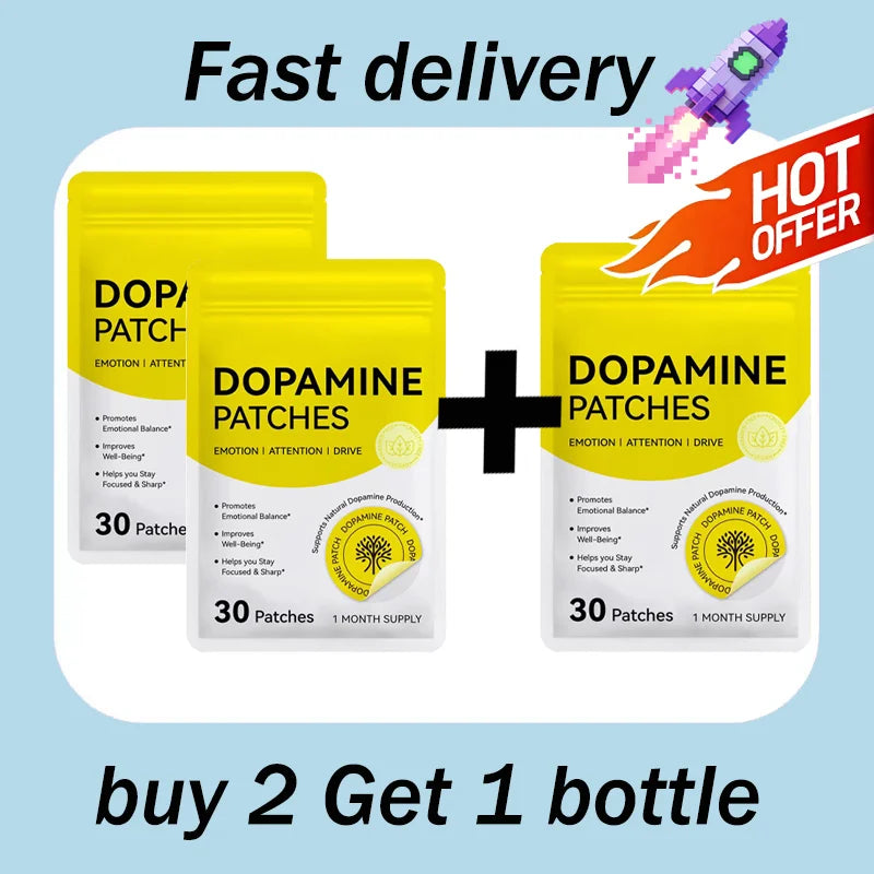 Vitality Boost Dopamine Patches, Enhance Mood & Focus, Concentration Aid for Daily Wellness