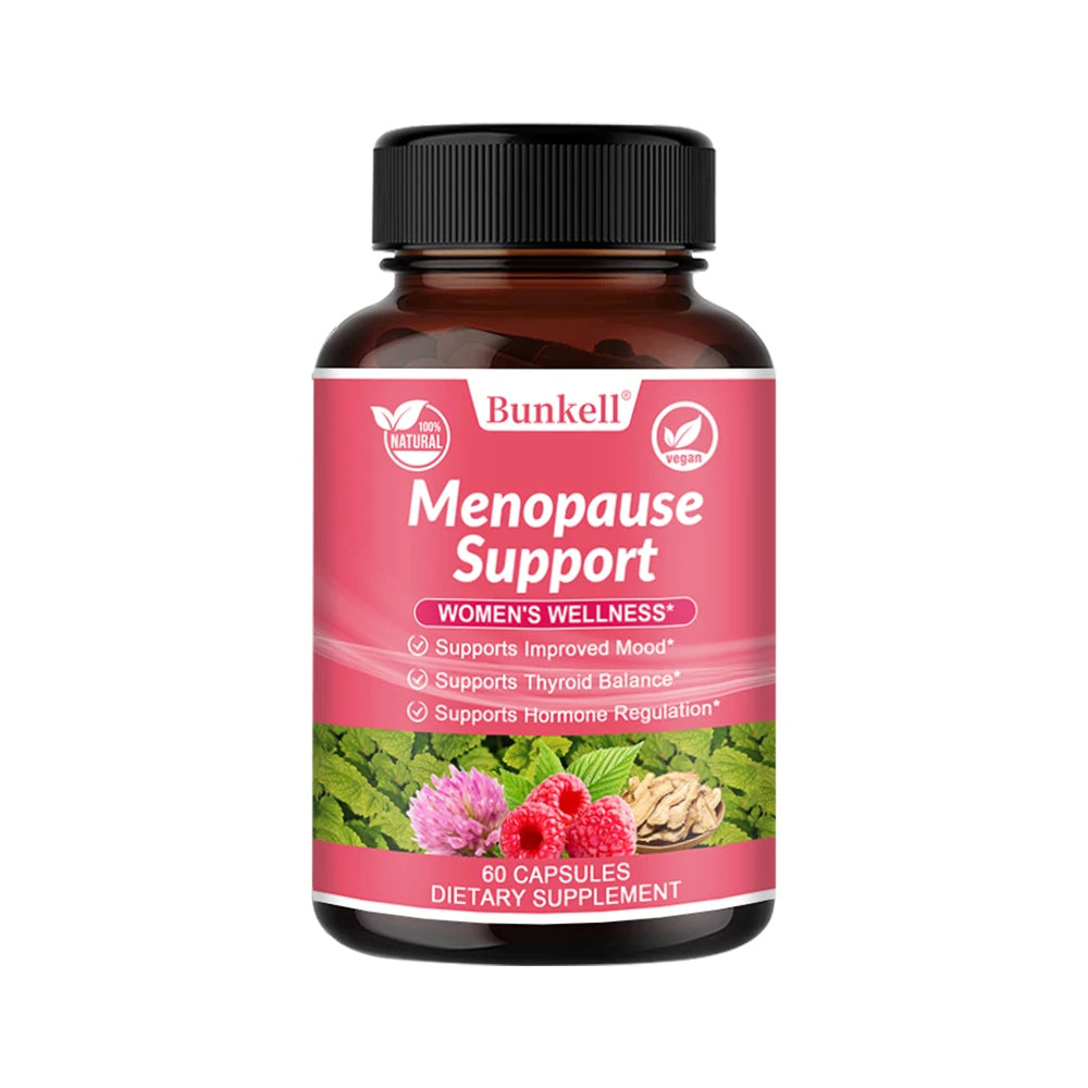 Menopause Support Supplements for Women Can Relieve Hot Flashes, Night Sweats, Mood Swings, Low Energy and More.