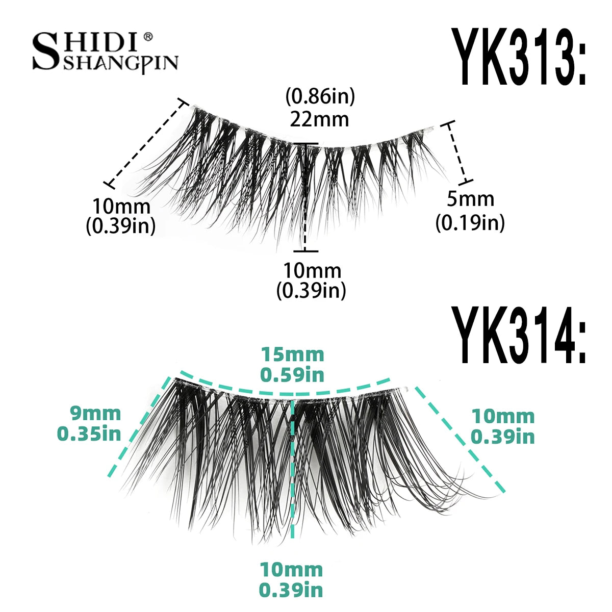 SHIDISHANGPIN 3/6/10 Pairs Half Lashes 3D Mink Lashes Faux Mink Natural Lash Soft Wispy Eyelash Dramatic False Eyelashes Makeup