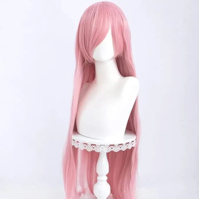Long Straight Wig Multi Color Straight Hair Wig with Bangs Synthetic Wigs for Women Heat Resistant Hair Lolita Daily Cosplay Use
