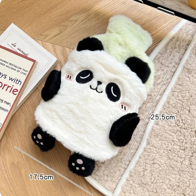 Soft Kawaii Hot Water Bottles Plush Rubber Hand Warmer Foot Belly Explosion-proof Insulating Hot Water Bag for Women Period Pain