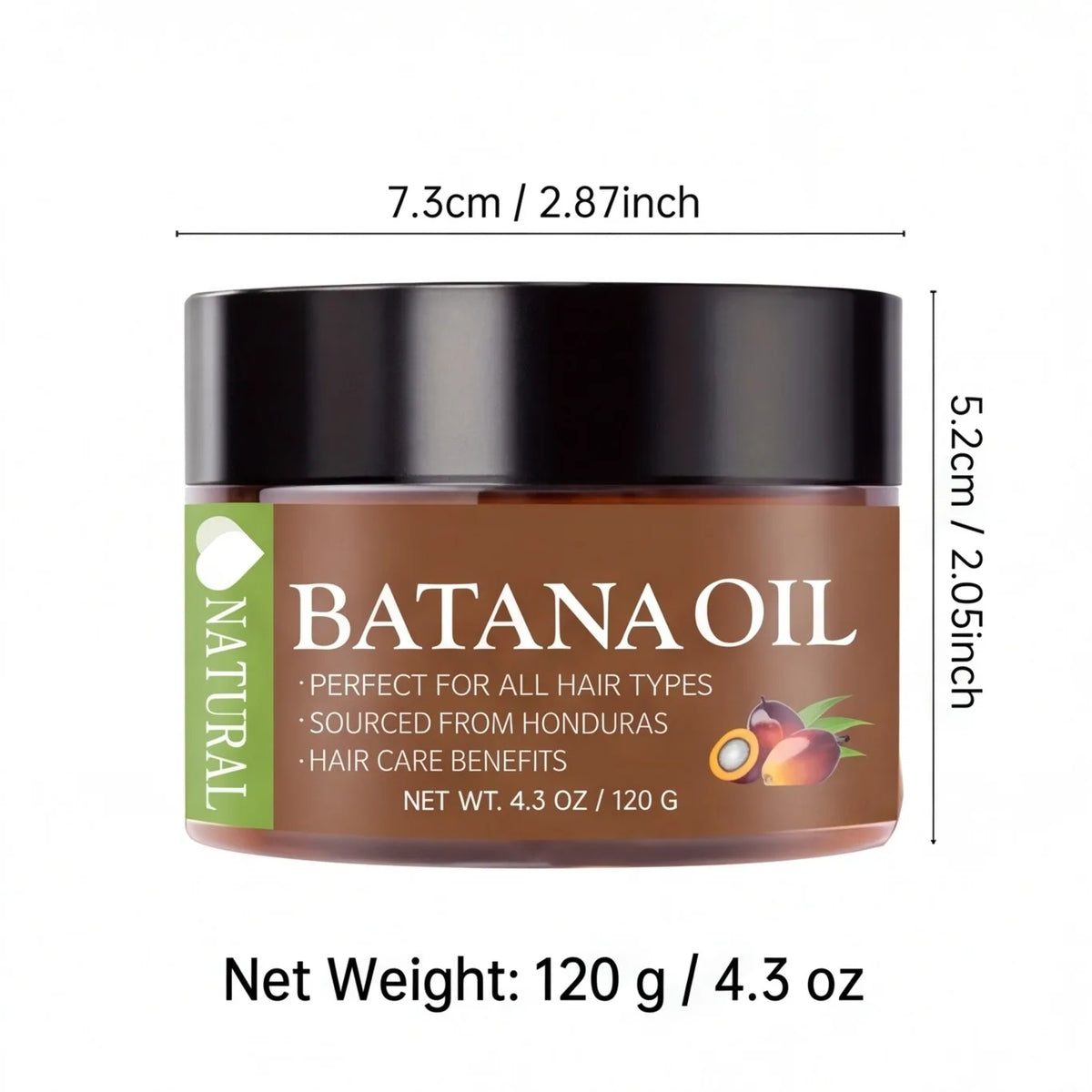 1/2/3 PCS Natural Batana Oil 120g, Suitable for All Hair Types, Nourishing and Smoothing Hair Oil, Repairs Dry and Damaged Hair