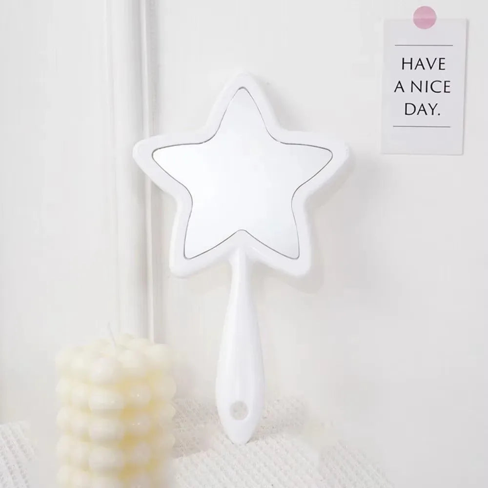 New Single-sided Handheld Mirror High-definition Portable Make-up Mirror Hanging Hole Wall Mountable Dental Mirrors Gift