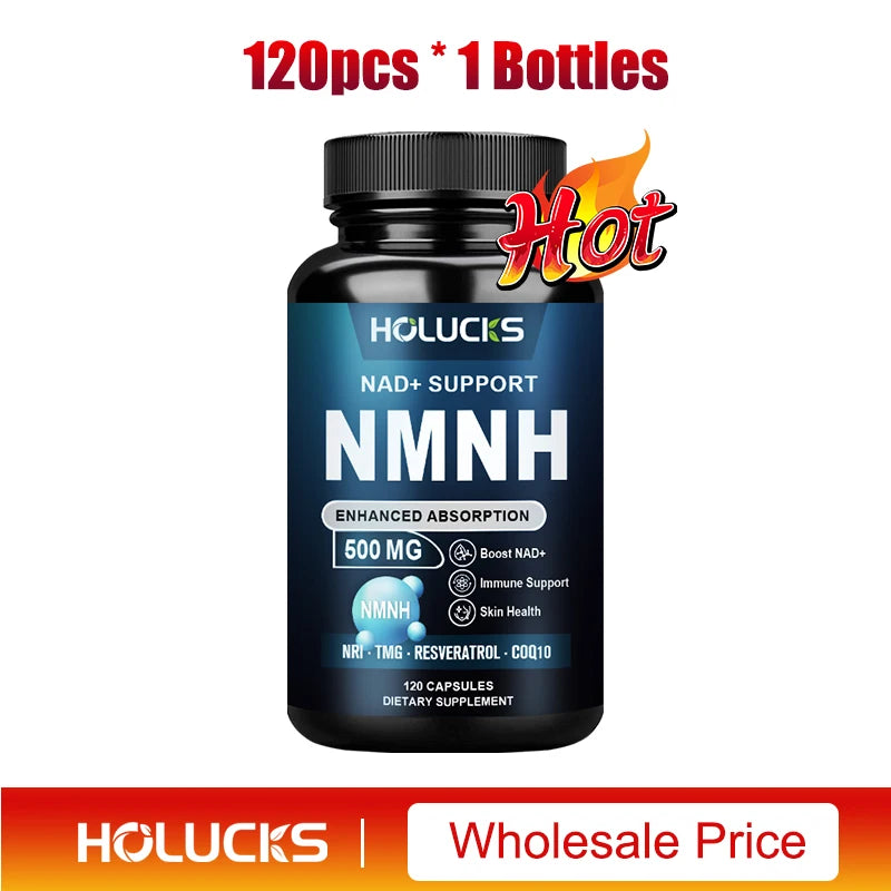 Premium 5-in-1 NMNH Supplement, with, Nicotinamide Riboside, TMG, Resveratrol, C0Q10, Support Immunity, Longevity & Vitality