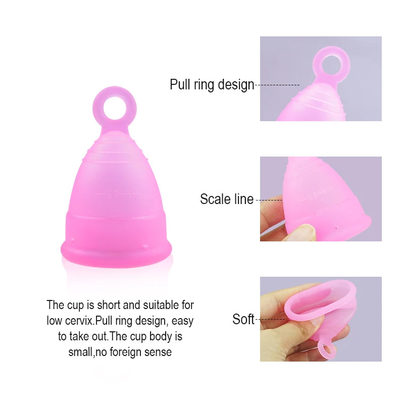 Period Menstrual Bowls For Menstruation Antispill Medical Grade Menstrual Cups Medical Silicone Women's Menstrual Collector