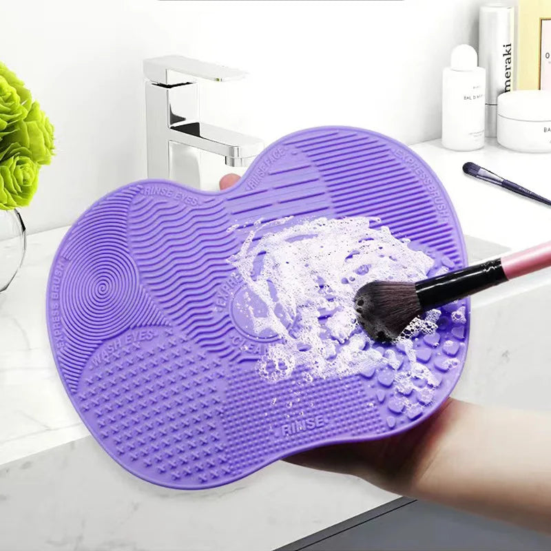 Silicone Brush Cleaner Cosmetic Make Up Washing Brush Gel Cleaning Mat Foundation Makeup Brush Cleaner Pad Scrubbe Board
