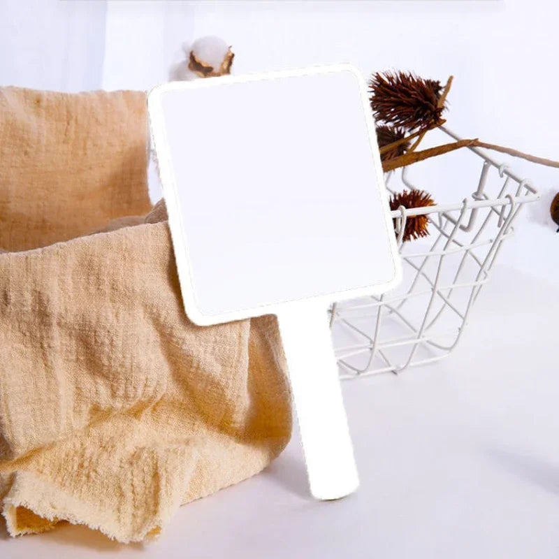 Eyelash Extension Handheld Makeup Mirror Square Makeup Vanity Mirror with Handle Hand Mirror SPA Salon Compact Mirrors