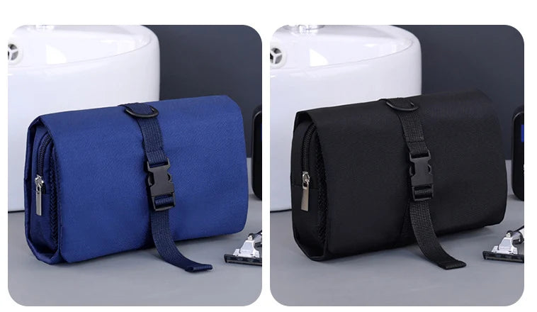 Foldable Toiletry Bag Organizer Hanging Storage Bags Bathroom Makeup Case Cosmetic Bag For Business Men Travel Organizers