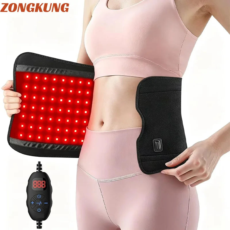140LEDs Red Light Therapy Belt Near Infrared Red Light Therapy 660nm&850nm Puls Light Modes For Body Back And Waist Pain Relief