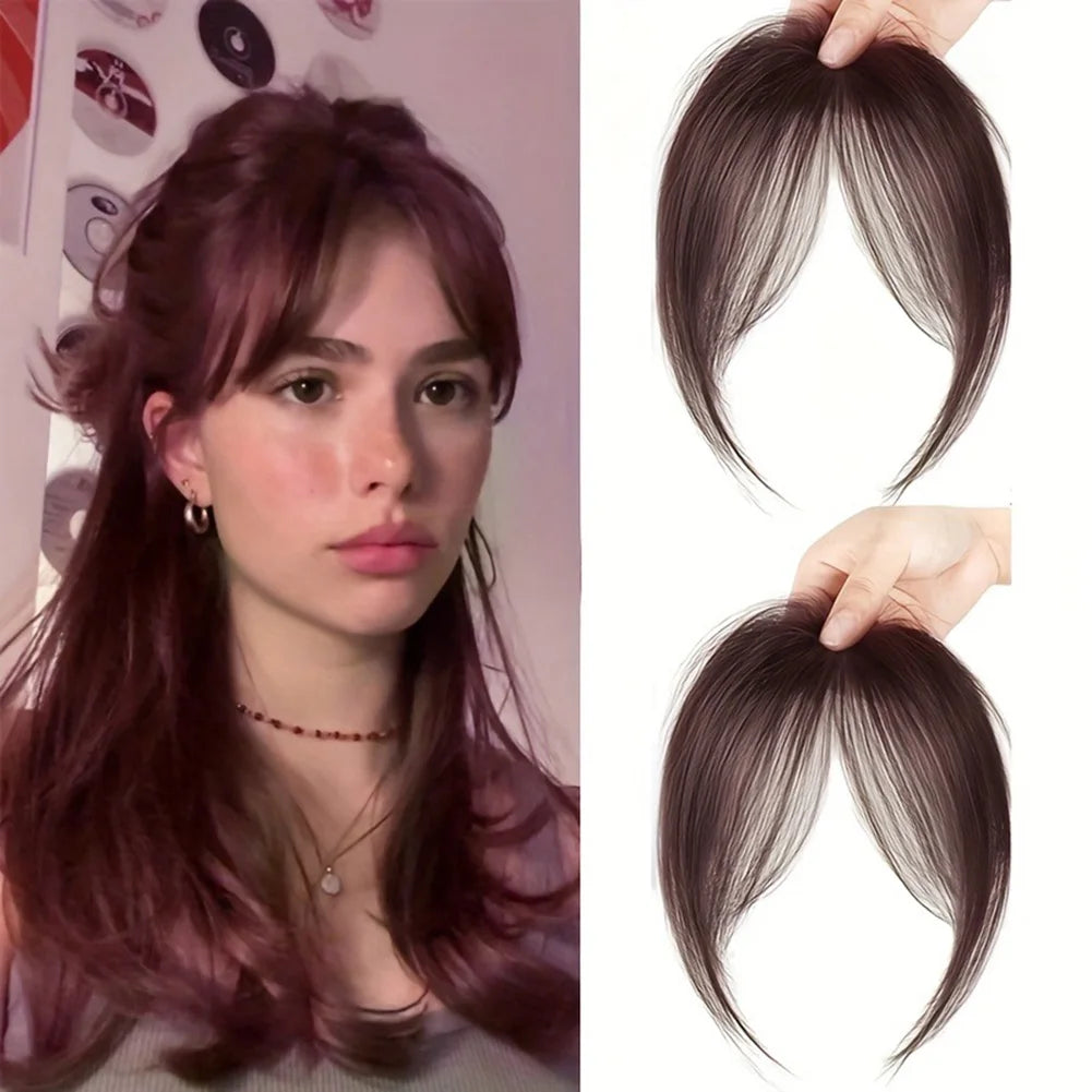Eight Character French Bangs Wig Piece Female Synthetic BB Clip Fluffy Top Reissue Eight Character Bangs Thin Invisible Hairpins
