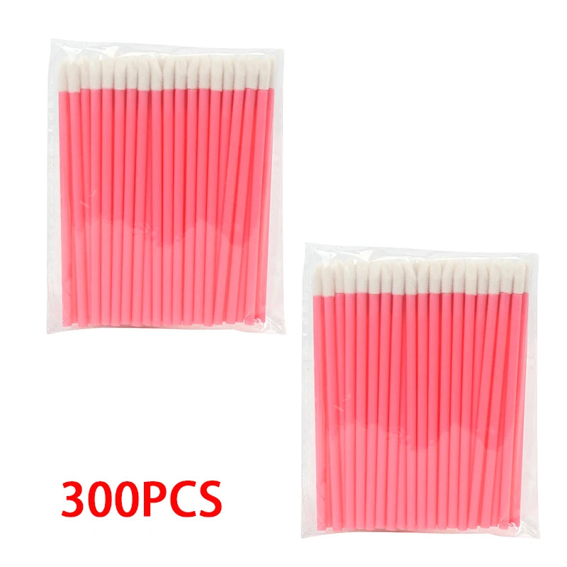 300/500PCS Crystal Lip Brushes Set Lipstick Gloss Wands Applicators For Eyelash Extension Makeup Brush Beauty