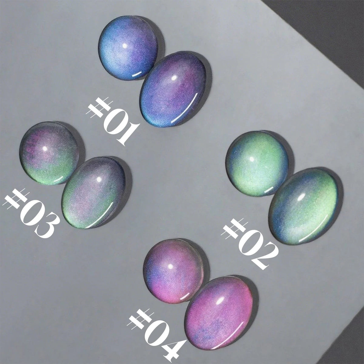 MIANEL 2026 New 12ML Aurora Night Cat Eye Gel Nail Polish Flash Sparkle Holographic Crystal Dual Light Silk Glass Bead Nail Art