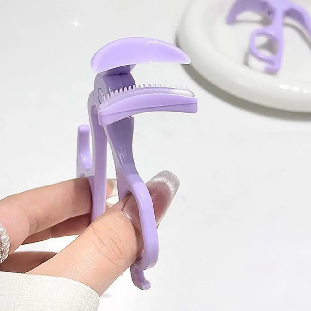 Eyelash Clip with Silicone Comb Lightweight Eyelash Curler Eyelash Curler with Silicone Comb Portable Travel for Professional