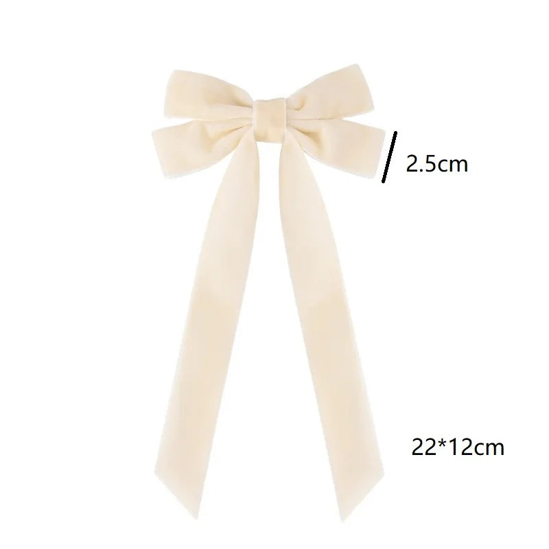 1/2/5/10pcs Christmas velvet with double bow hair clip, fashionable, simple and versatile princess duckbill clip hair accessory