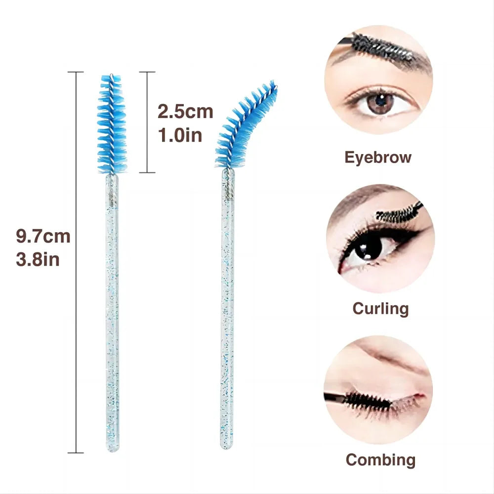 Eyelash Brush Mascara Wands Spoolies Eyebrow Lash Cleaning Brushes Applicator Makeup Tools 50/1000/2000pcs
